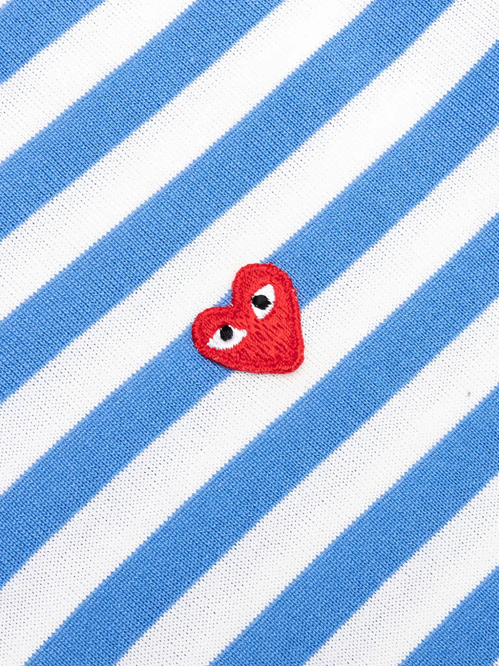 Comme Des Garçons Play Gestreept T-shirt Blauw