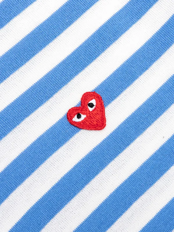 Comme Des Garçons Play Striped long-sleeve T-shirt Blue