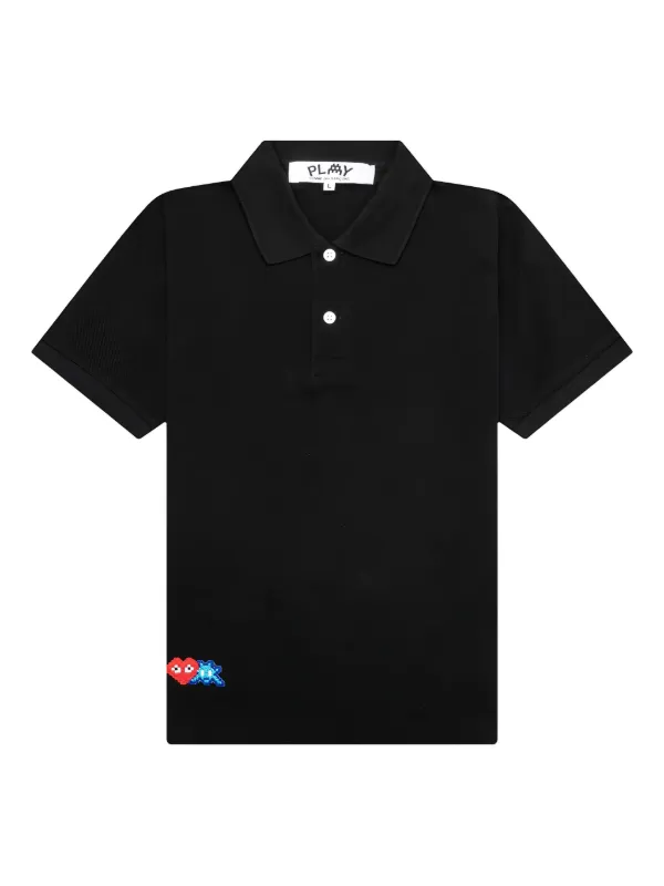 Comme Des Garçons Play x Invader ポロシャツ | ブラック | FARFETCH JP