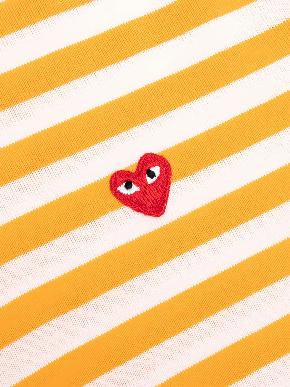 Comme Des Garçons Play Gestreept T-shirt Geel