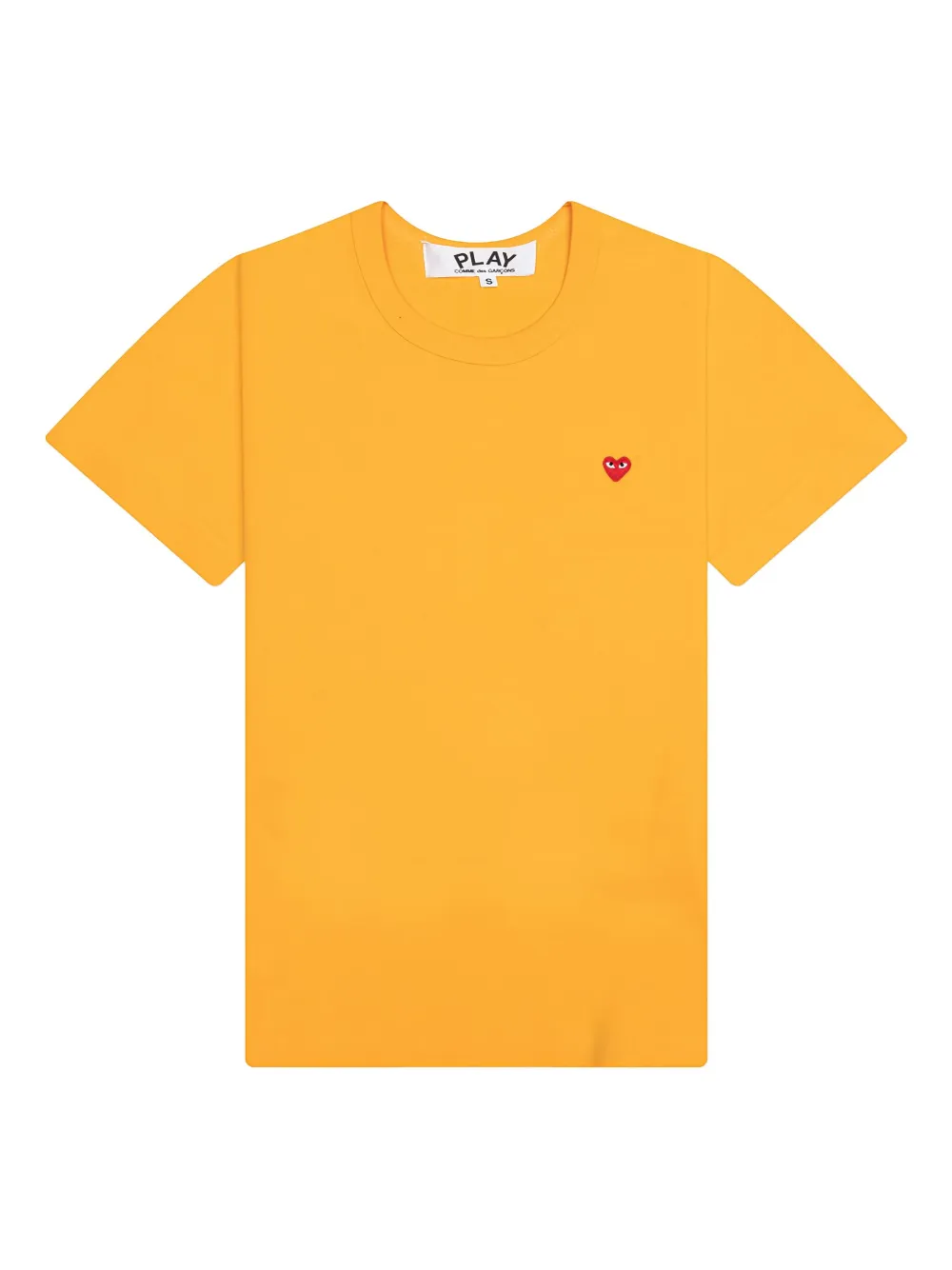 Comme Des Garçons Play heart-embroidered T-shirt | Yellow | Image 1