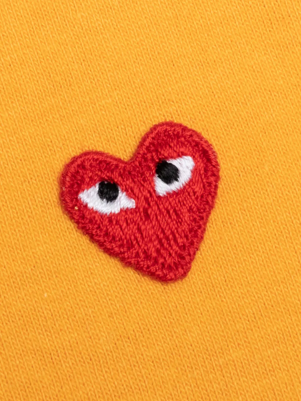 Comme Des Garçons Play T-shirt met geborduurd hart Geel