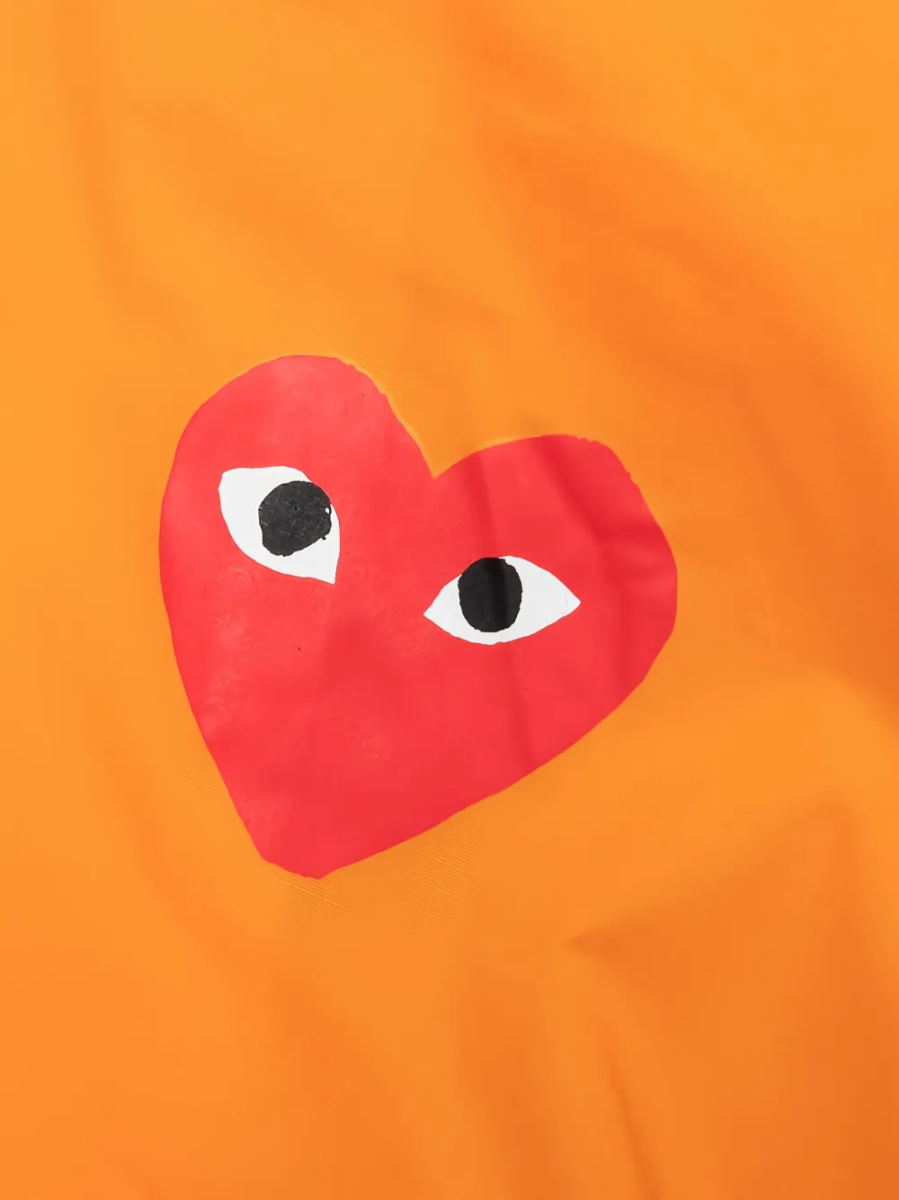 Comme Des Garçons Play X K-way Heart-logo Half-zip Jacket In Yellow