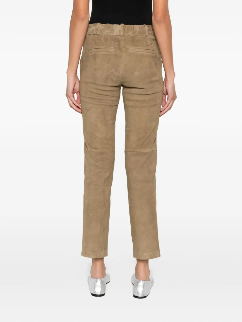Hemisphere Suede Trousers In Brown