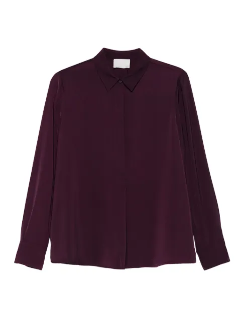 Hemisphere long-sleeved collared blouse 