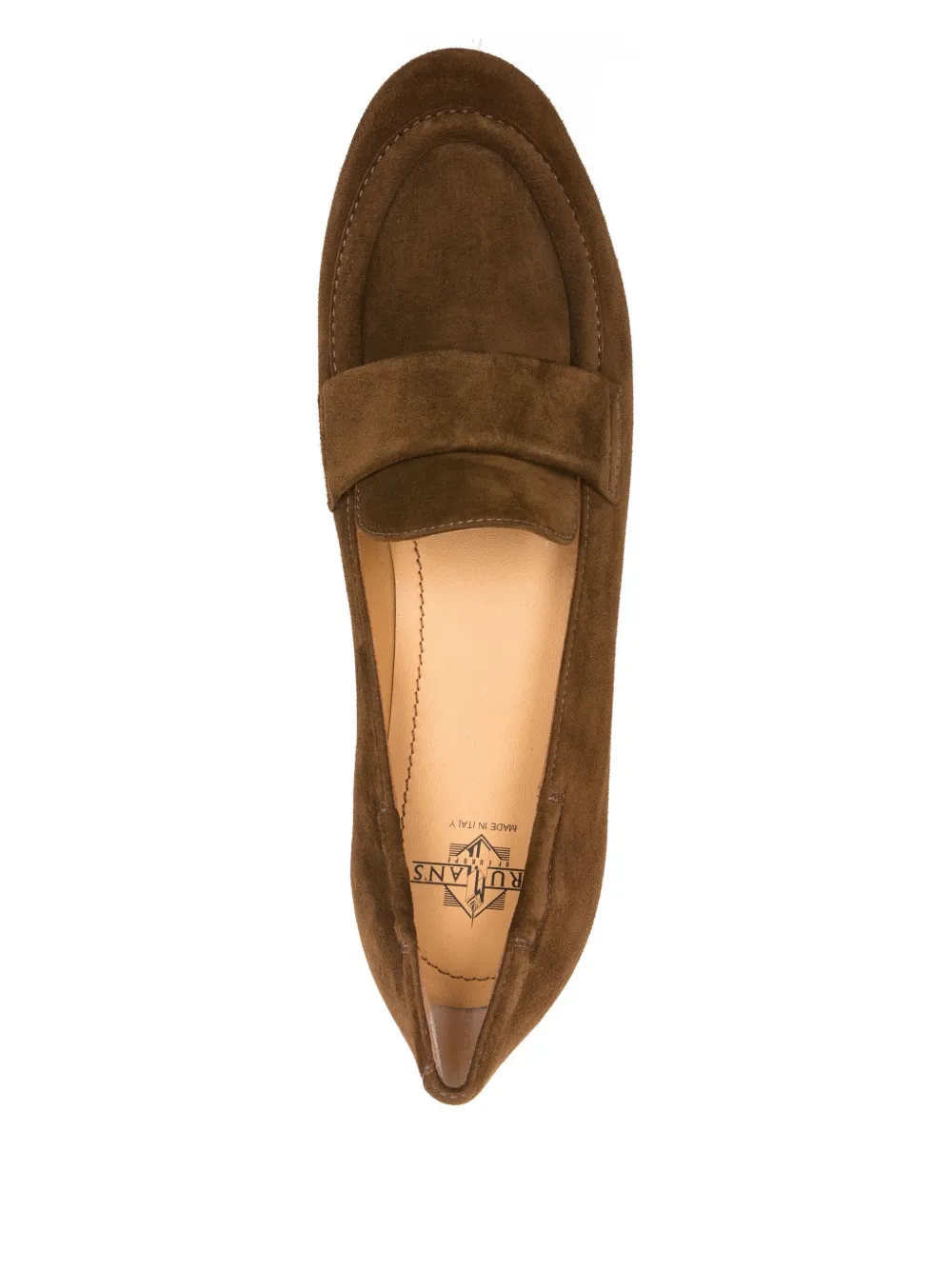 Truman's Suede Penny Loafers In Brown