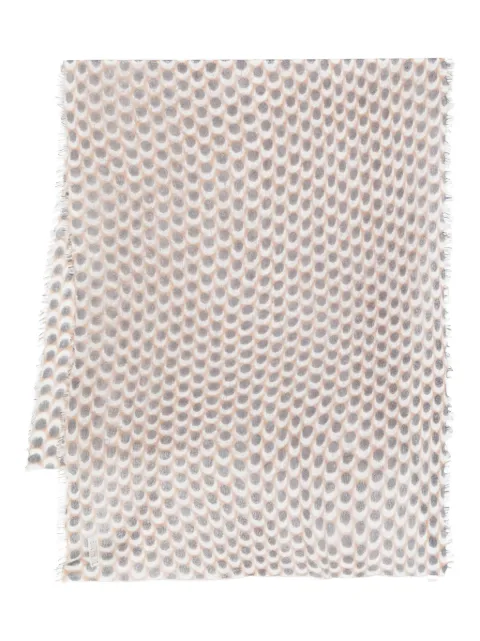 Hemisphere geometric-pattern scarf
