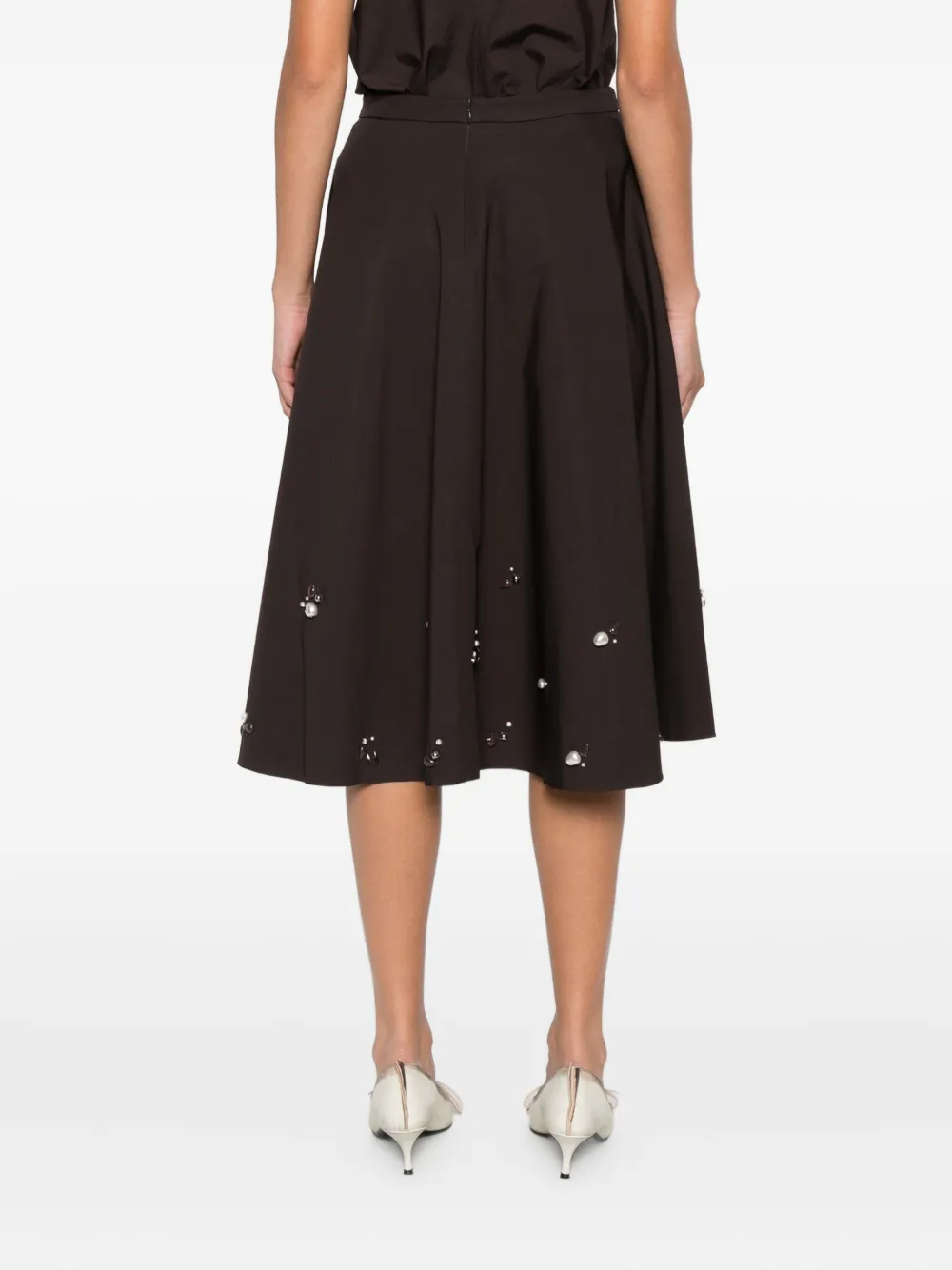 Dorothee Schumacher Embellished Midi Skirt In Black