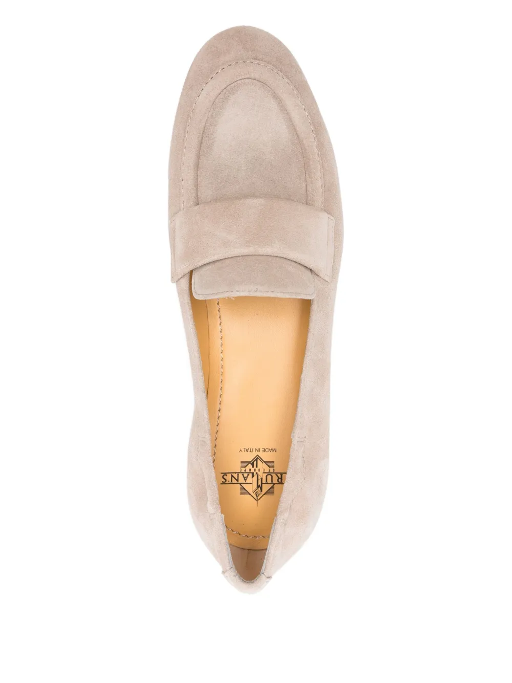 Truman's Suede Penny Loafers In Neutral