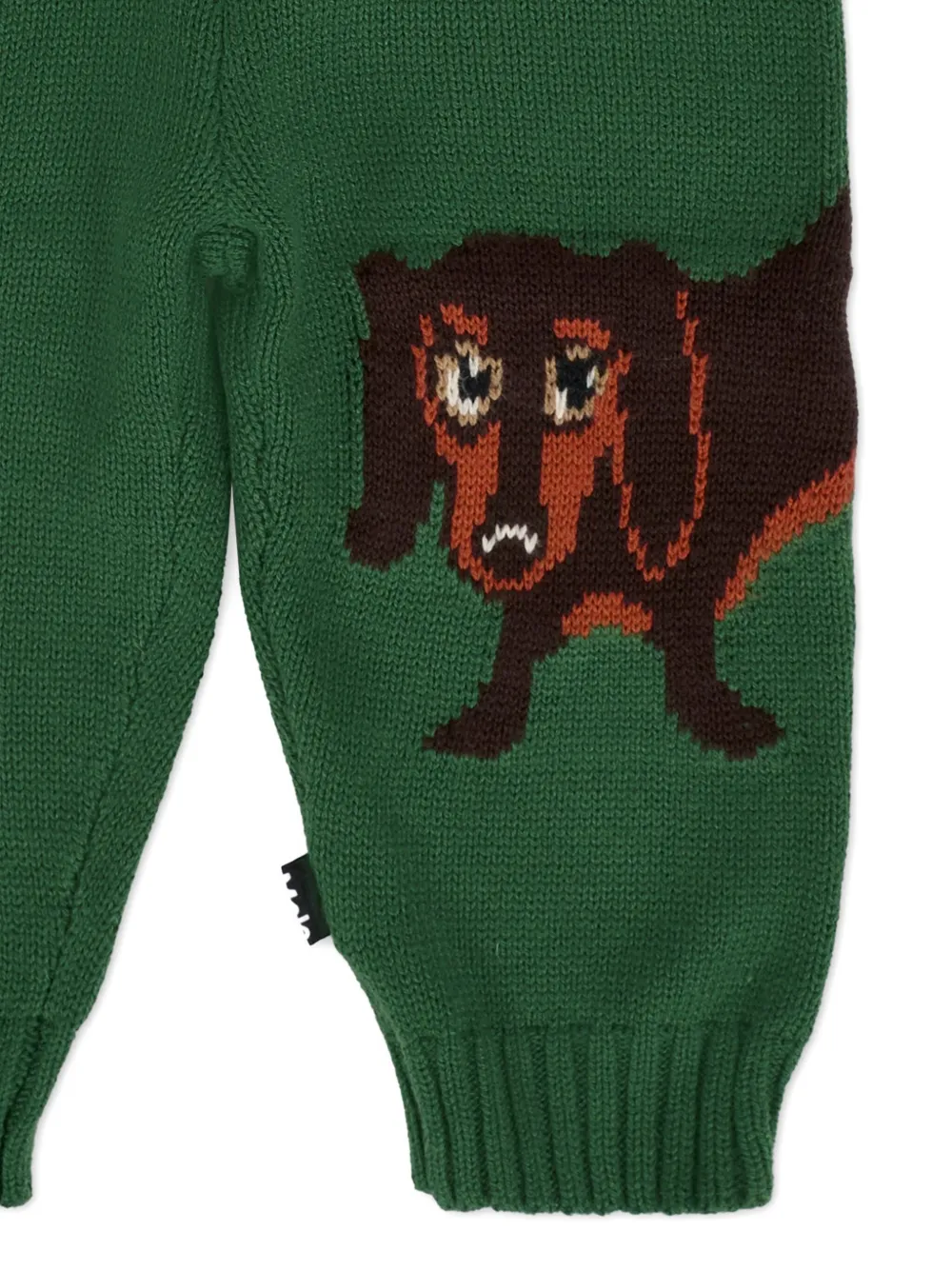 Molo Gebreide broek met dachshund detail Groen