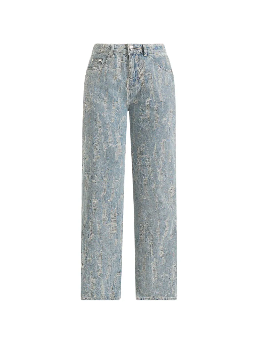 Manière De Voir Florence distressed high-rise jeans - Blu