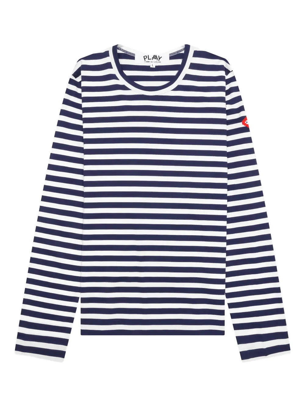 Comme Des Garçons Play x The Artist Invader striped T-shirt | Blue | Image 1