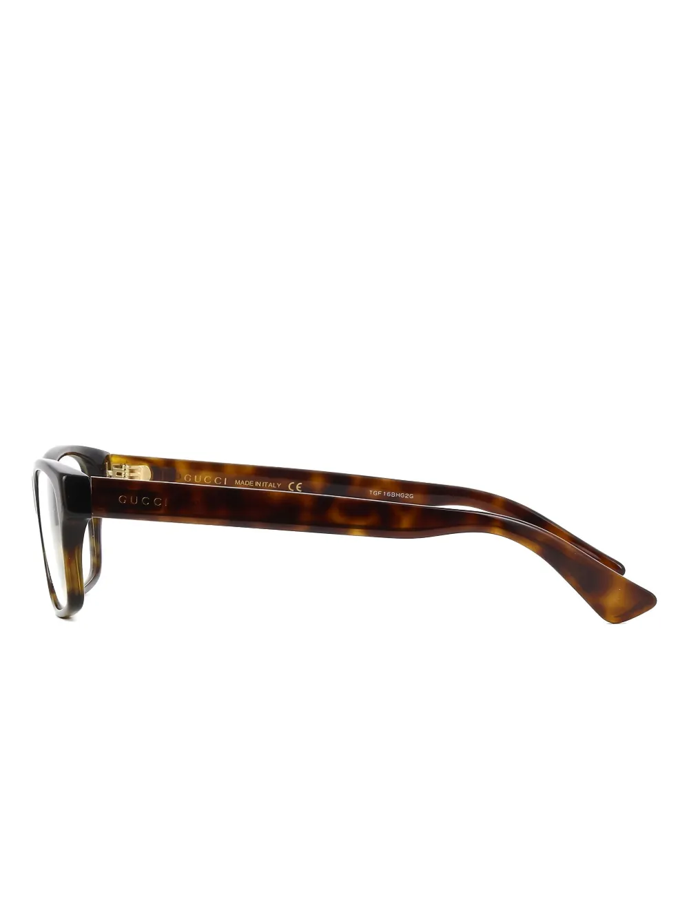 Gucci Eyewear Bril met rechthoekig montuur Bruin