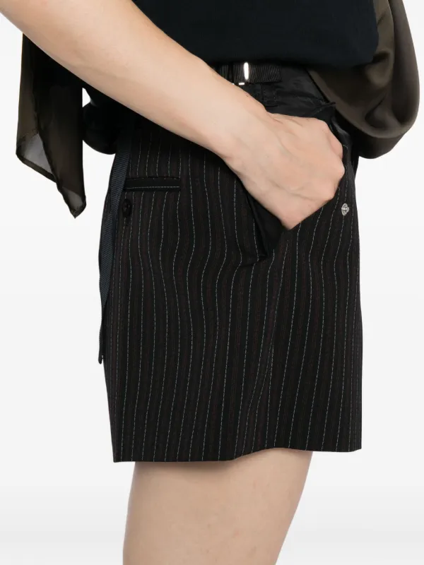 Sacai ベルテッド ショートパンツ | ブラック | FARFETCH JP