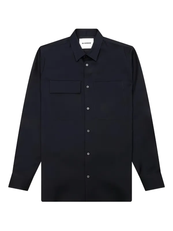 Jil Sander Pocket Button-up Shirt in Blue