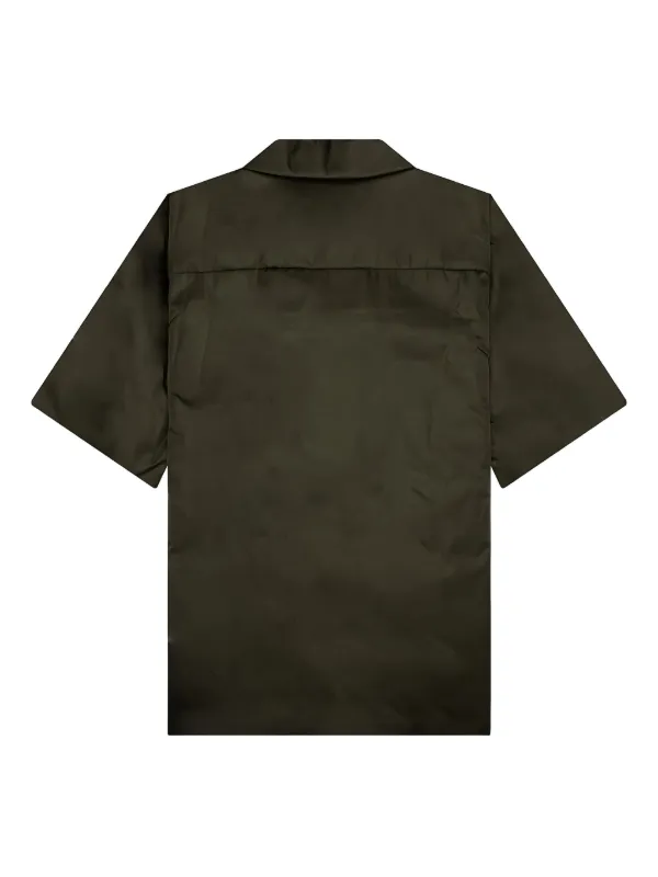 JIL SANDER ダークグリーン 長袖シャツ Jil Sander Logo LS Shirt - Thyme Green (Stiff Cotton Jersey