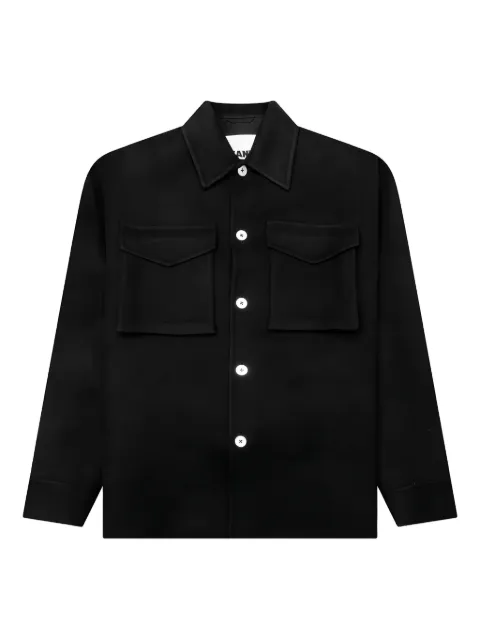 Jil Sander sobrecamisa de cachemira con bolsillo