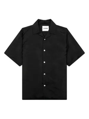 Jil Sander パッチポケット コットンポプリンシャツ | ブラック