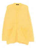 Undercover crew-neck cardigan - Yellow