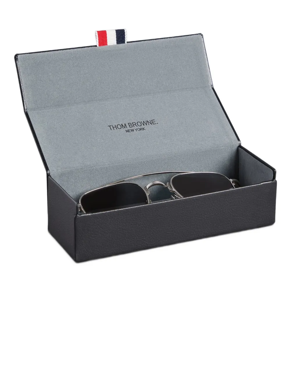 Thom Browne Eyewear Zonnebril met piloten montuur Zilver