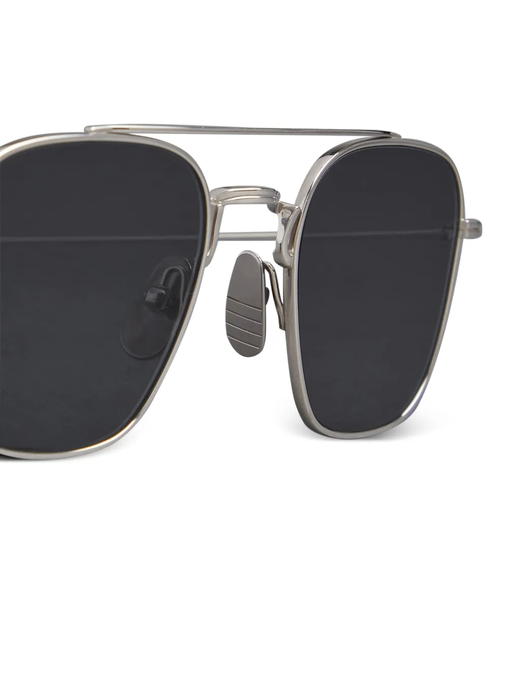Thom Browne Eyewear Zonnebril met piloten montuur Zilver