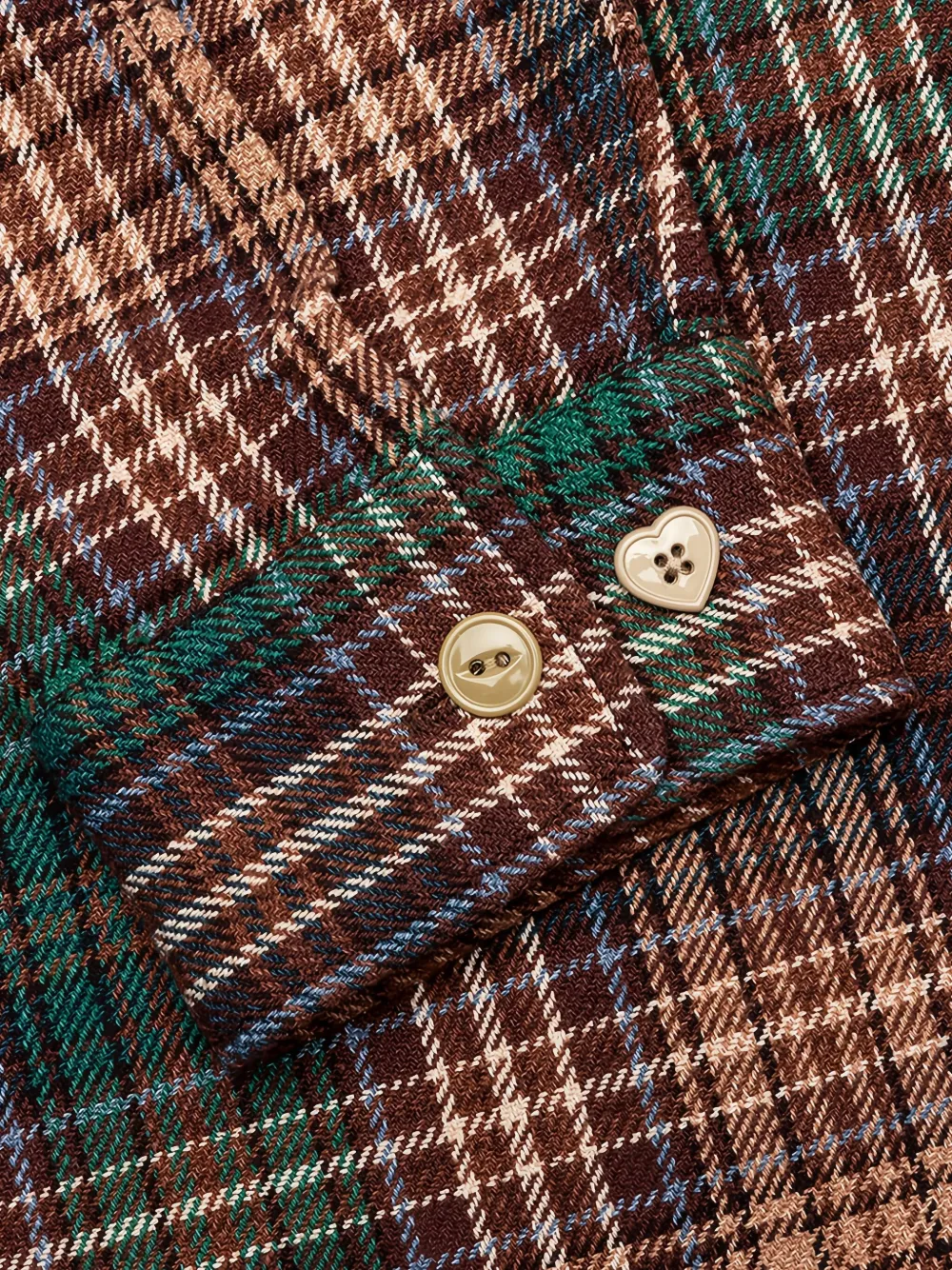 Human Made embroidered-logo plaid shirt - Bruin