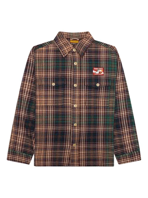 Human Made embroidered-logo plaid shirt