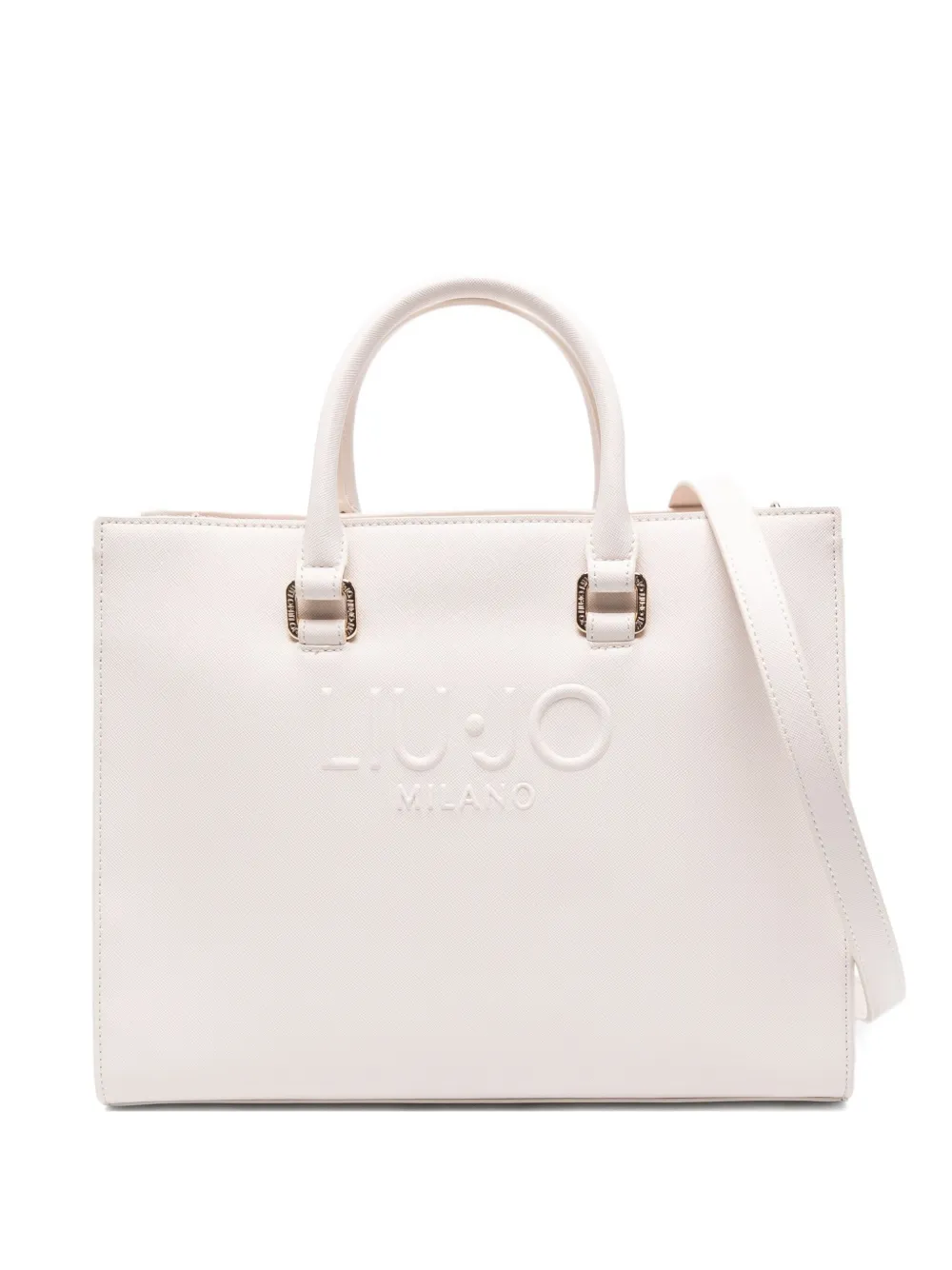 Liu •jo Logo-embossed Tote Bag In Neutral