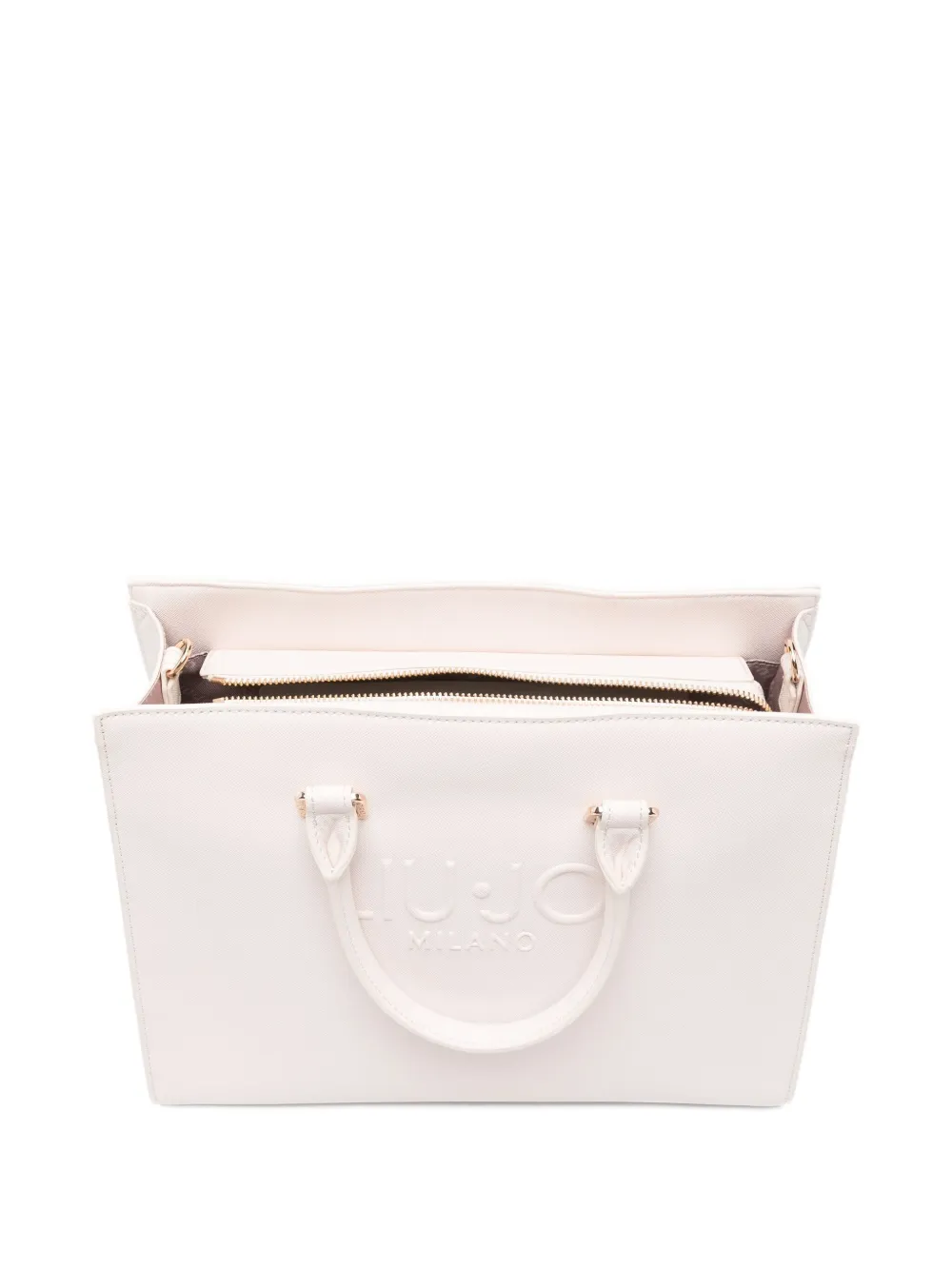 Liu •jo Logo-embossed Tote Bag In Neutral