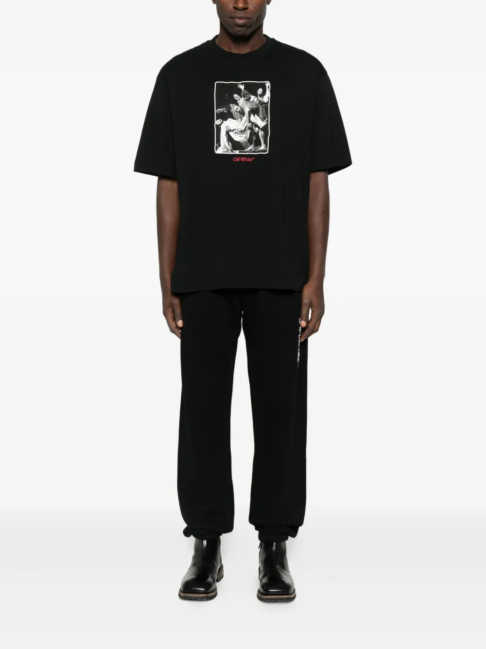 Off-White graphic-print t-shirt - Zwart