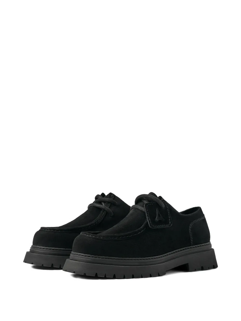Manière De Voir L'Atelier suede-leather chunky sole lace-up shoes Black