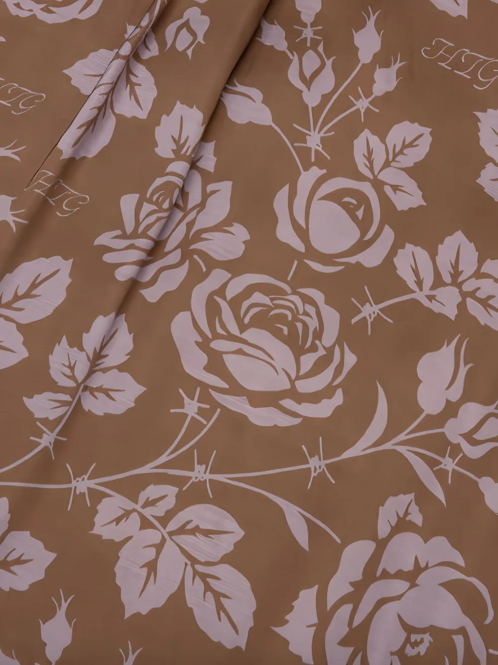 Honor The Gift Geweven overhemd met roosprint Bruin