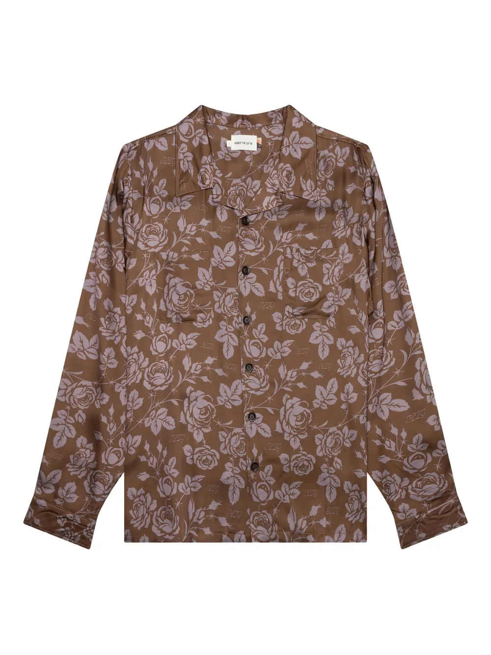 Honor The Gift rose-print woven shirt | Brown | Image 1