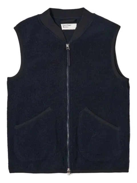 Universal Works zip-front fleece vest