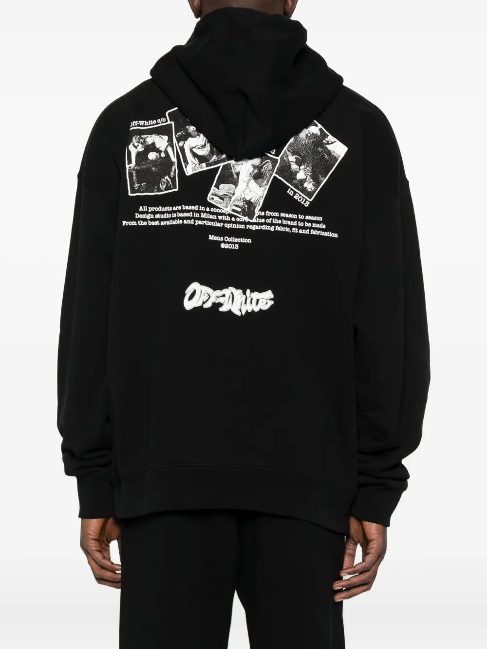 Off-White Hoodie met print Zwart