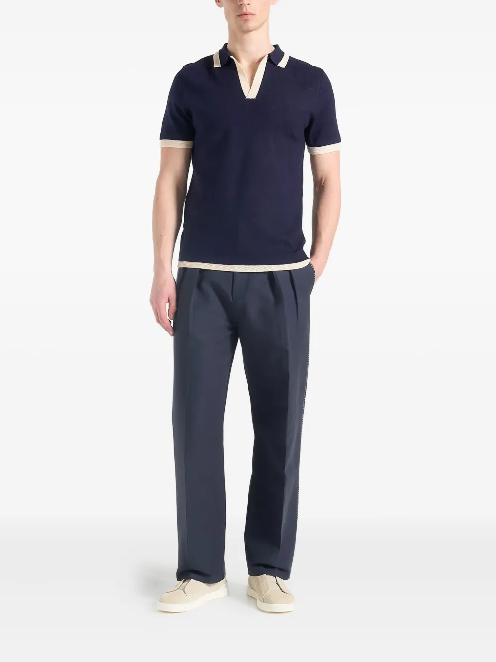 Manière De Voir Lambert contrast-detail knit T-shirt | T-Shirts | Image 2