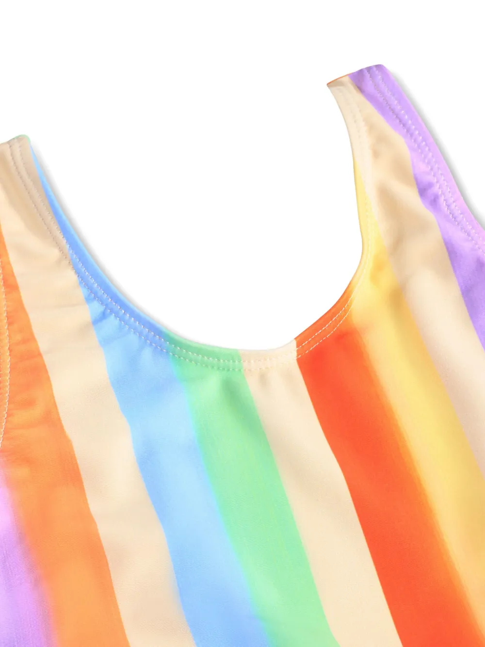 Molo Nika gestreept badpak met regenboog Beige