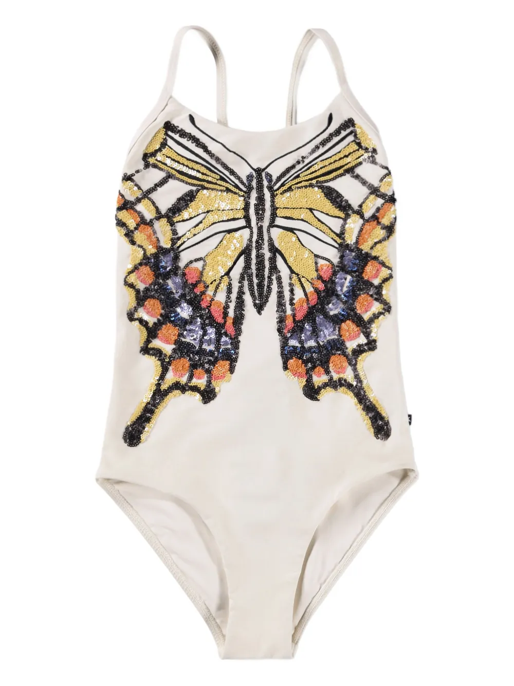 Molo Costume intero Nanna con farfalle - Bianco