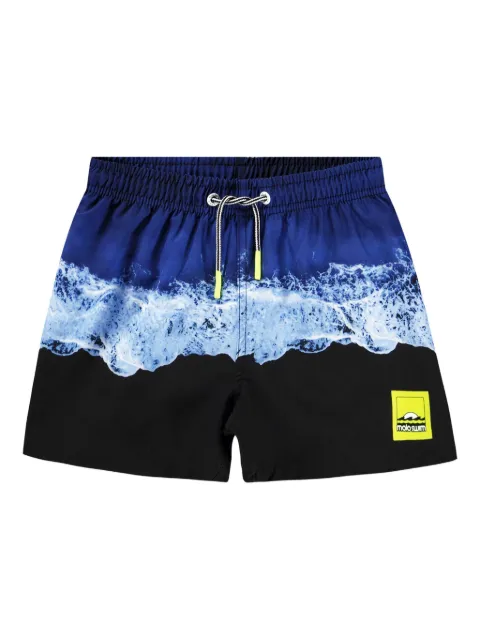 Molo Niko wave-print swim shorts