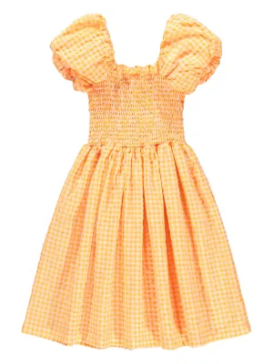 Dolce & Gabbana Kids マジョリカ シルクワンピース | イエロー