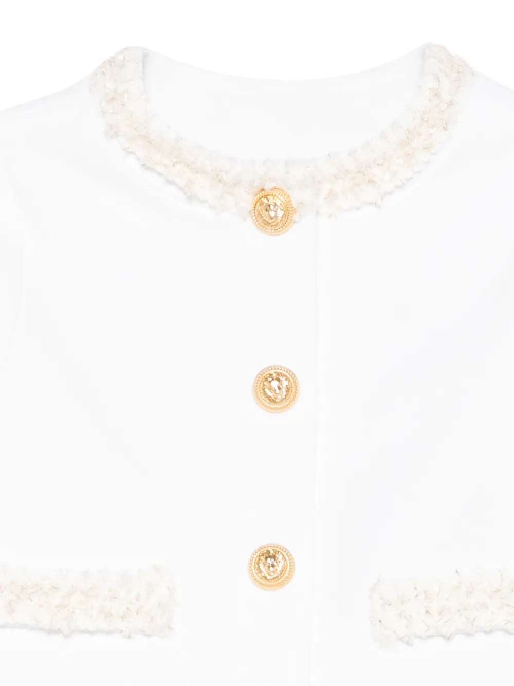 Balmain Kids Jack met afwerking met knopen Wit