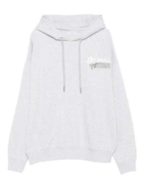 Off-White logo-print hooded sweatshirt