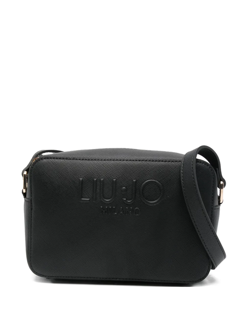 Liu •jo Logo-embossed Crossbody Bag In Black