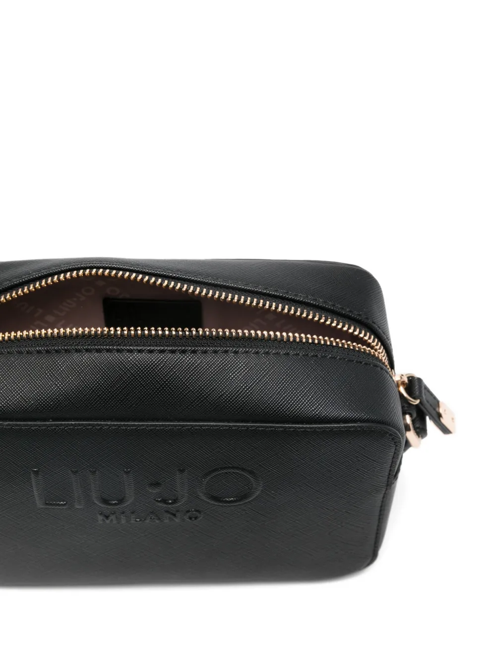 Liu •jo Logo-embossed Crossbody Bag In Black