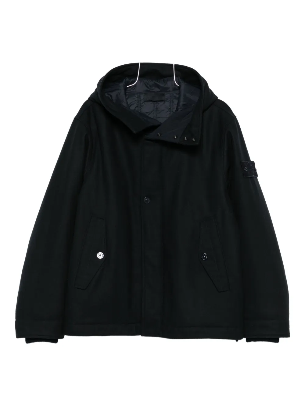 Stone Island hooded flap-pocket jacket - Blu