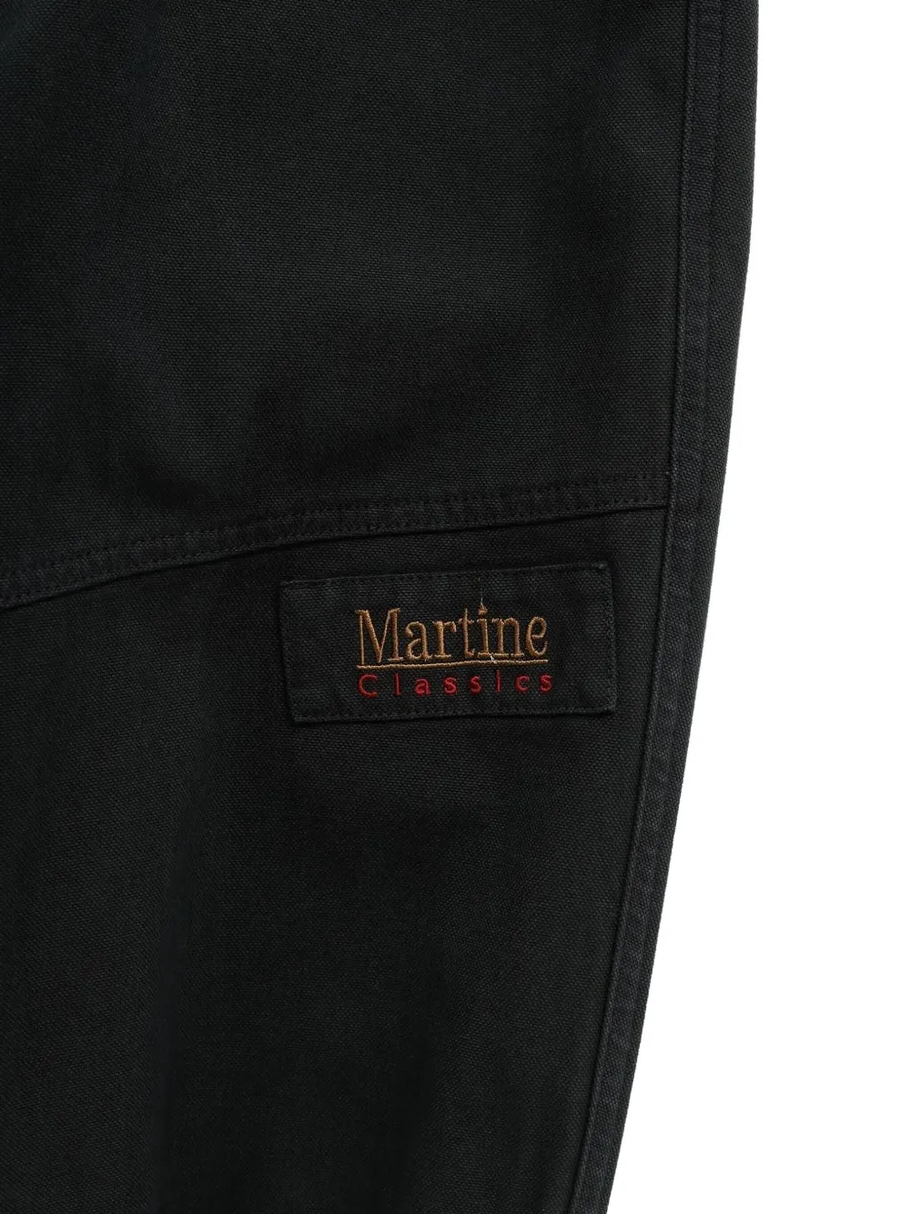 Martine Rose Jeans met logo-applicatie Zwart