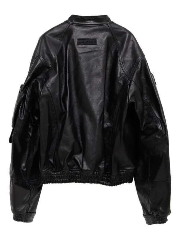 Martine Rose Leather Jacket | Black | FARFETCH
