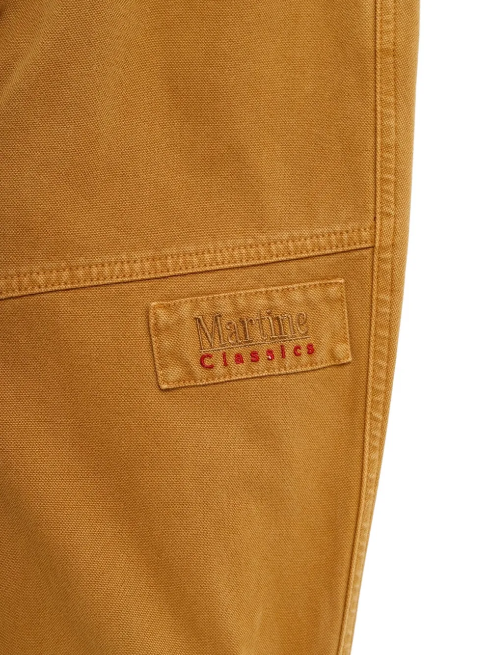 Martine Rose Jeans met logo-applicatie Bruin