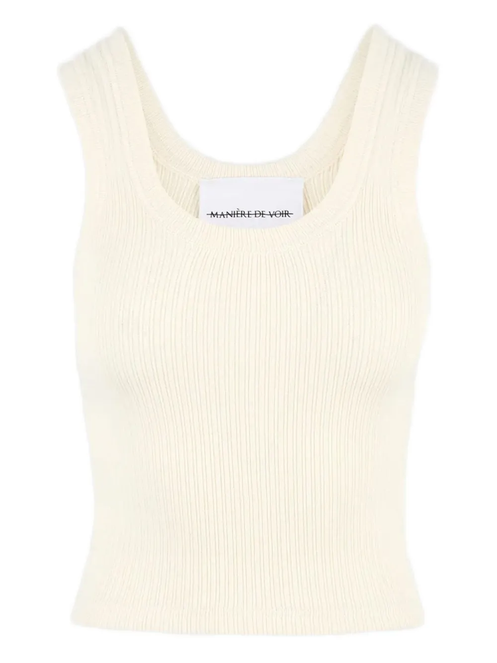 Manière De Voir Liane ribbed scoop-neck vest | Neutrals | Image 1