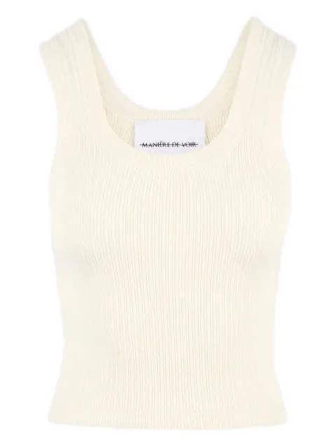 Manière De Voir Liane ribbed scoop-neck vest